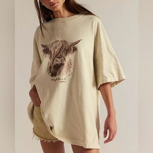 We The Free Farm Friends Tee Highland Cow